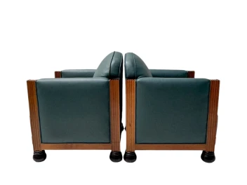 Two Art Deco Amsterdamse School Lounge Chairs by Fa. Drilling Amsterdam, 1920s